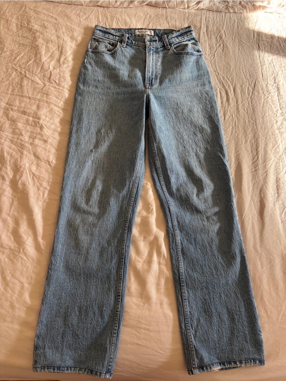 Abercrombie & Fitch Light Blue Straight-Leg Jeans